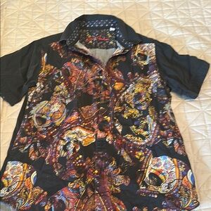 Robert Graham Vibrant Artistic Short Sleeve Shirt